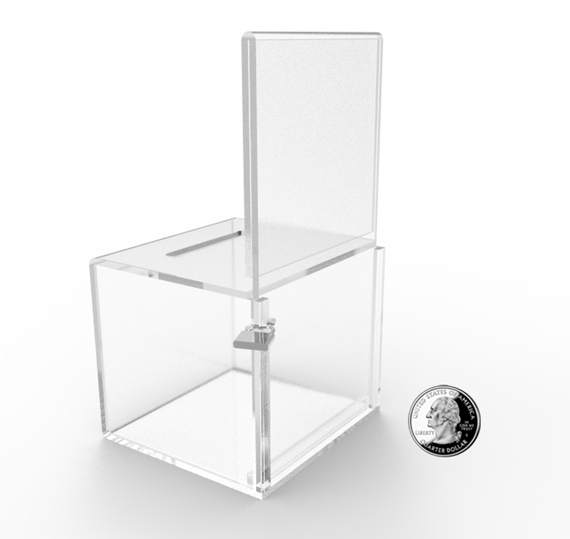 ALL CLEAR ACRYLIC Donation Box Fund-raising Box Charity Box Collection ...